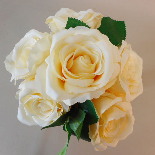 Artificial Rose Buds Lemon 37cm | Artificial Flowers